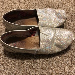 Silver glitter Bobs by Sketchers